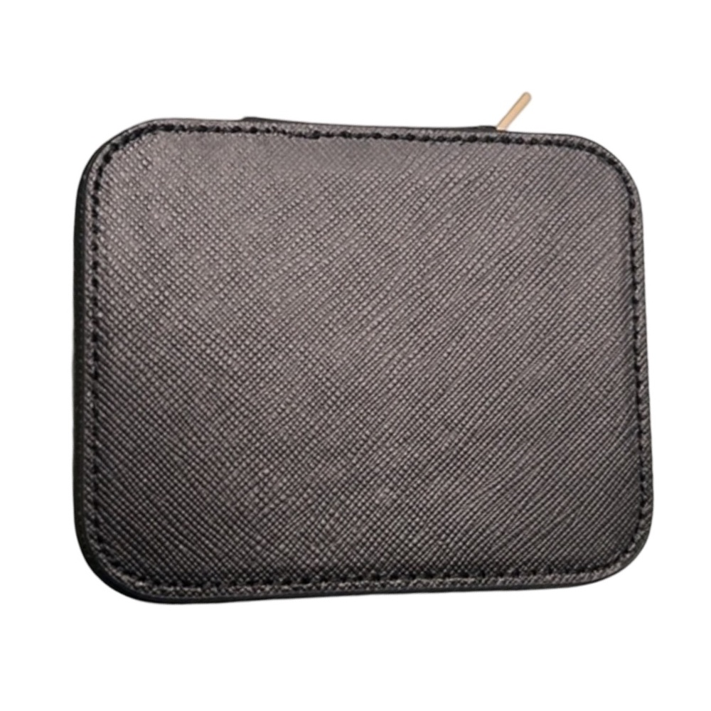 KATE SPADE • Black Staci Saffiano Leather Travel Jewelry Box - Picture 3 of 5